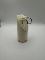 Argollas lisas grande en Oro Blanco 18k