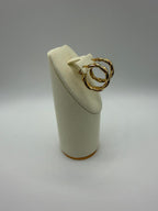 Argollas trenzada en Oro 18K